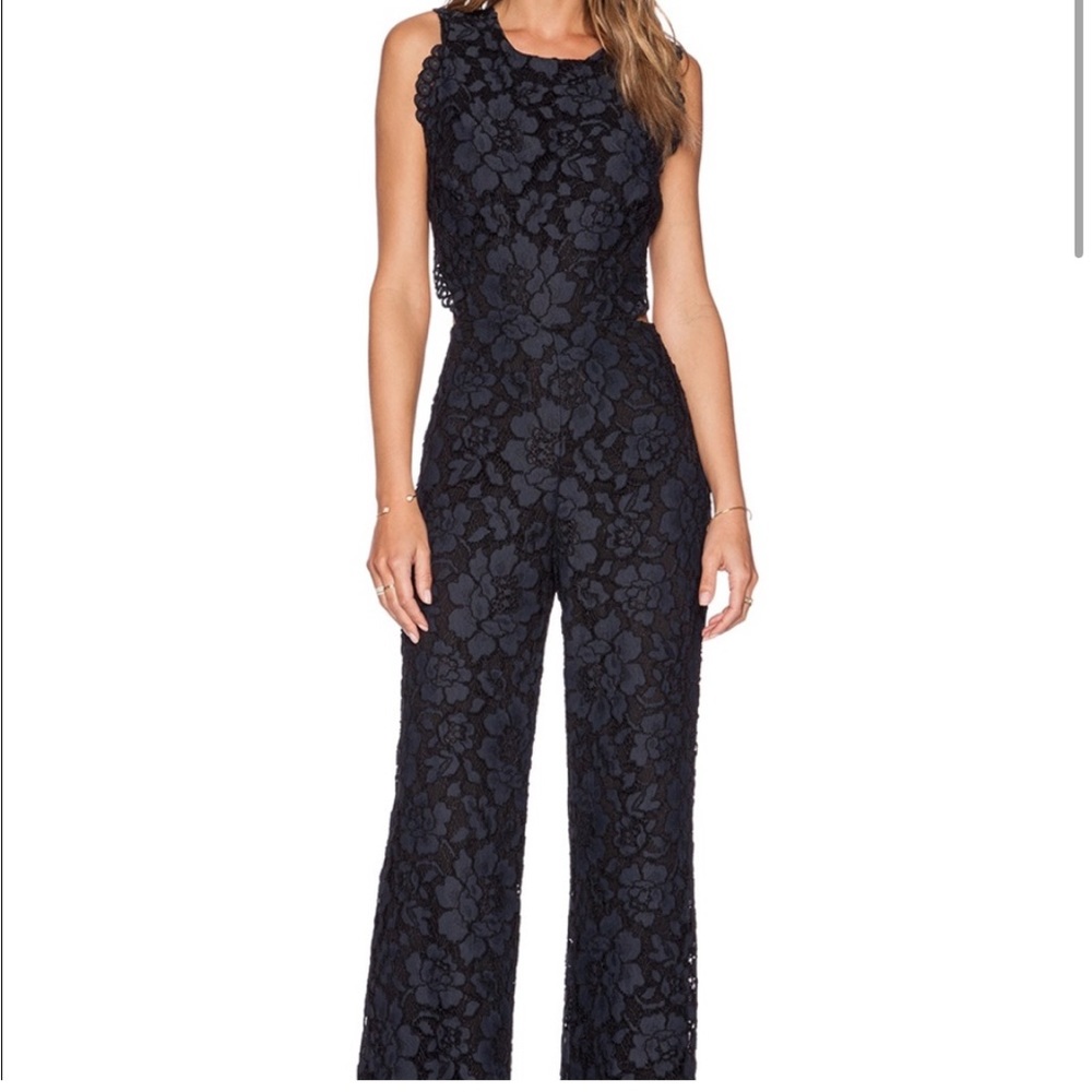 Alexis Livia Lace Jumpsuit in Black